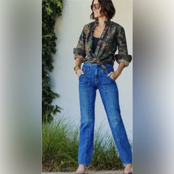 MOTHER NWT Riveting Rambler High Waist Zip Sneak Bending The Rules size 30 - Picture 2 of 11